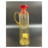 Vintage Kanawha Amberina Glass Pitcher 12 1/4"