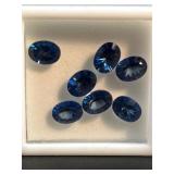7 EA - APPR. 1.20CT 8x6MM BLUE PASSION