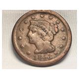 Rare 1853 Large Cent w/Braided Hair