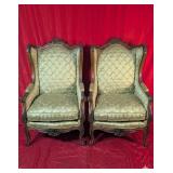 Pair of Antique Louis XV Bergï¿½re Armchairs