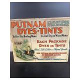 Vintage Putnam Fadeless Dyes Store Display Cabinet