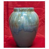 Vintage 12" Blue, Green, & Brown Drip Glaze Vase