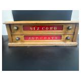 Antique Wooden Spool Cabinet