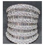 Sterling Silver CZ Cocktail Ring