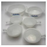 Set of Vtg. Anchor Hocking Milk Glass Dishes