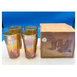 VTG New Indiana Glass Carnival Glass Cooler Set
