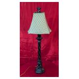 Dark Tone Twisted Column Lamp w/Beaded Shade