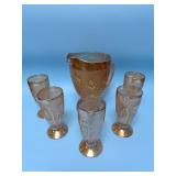 VTG Jeannette Glass Iris & Herringbone Iridescent