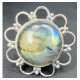 Sterling Silver Labradorite Gemstone Ring