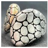 Sterling Silver Pebble River Rock Style Ring