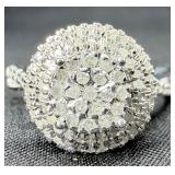 Sterling Silver Diamond Ring