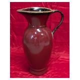 22" Red Pitcher Style Floor Vase