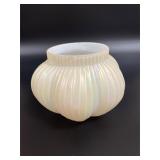 Antique Iridescent Art Glass Rose Bowl