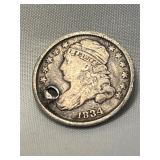 1834 Capped Bust Dime 90% Silver Coin