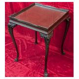 *Antique Mahogany Side Table w/Glass Top