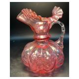Vintage Fenton Cranberry Art Glass Pitcher