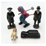 VTG Hand Painted Cast Metal ï¿½Dimestoreï¿½ Figures