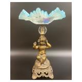 VTG Figural Compote Dish or Centerpiece w/Cherub