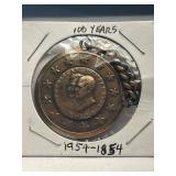 1854-1954 Republican Centennial Bronze Medallion