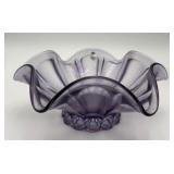 Fenton Art Glass Lavender Pedestal Console Bowl