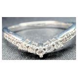 Sterling Silver Diamond Band