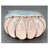 Sterling Silver Ribbed Dome Fashion Ring