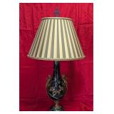 Solid Marble Table Lamp w/Figural Cherubs