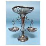 Very Elegant Antique English Epergne 12" x 12 1/2"