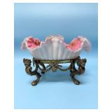 Antique Mt. Washington Pairpoint Style Brides Bowl
