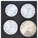 4 Antique Pocket Watch Movements