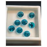 8 EA. - APX. 1.20CTW 6MM PARAIBA ICE