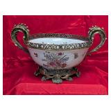 Decorative 18" Floral Centerpiece Bowl