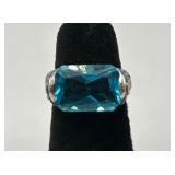 Sterling Silver & Blue Topaz Ring