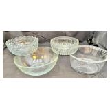 4 Glass Serving Bowls