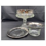 Silver Rim Glass Dishes