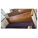 7ï¿½ Church Pew w/Purple Cushion