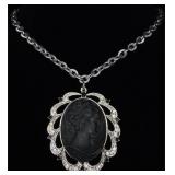 Beautiful Black Cameo on a Chain