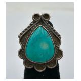Sterling Silver & Turquoise Navajo Ring