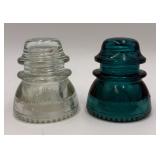 2 Vtg. Hemingray-42 Glass Insulators