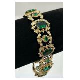 Camrose & Kross Faux Emerald Wreath Bracelet