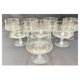 8 Clear Cocktail Glasses By Judel