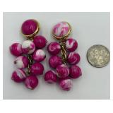 Fun Pink & White Ear Clips