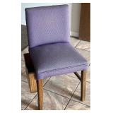 4 Chairs w/Purple Cushions & Bible Pouches
