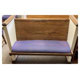 4ï¿½ Church Pew w/Purple Cushion
