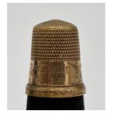 Gold Filled Etched Thimble