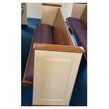 7ï¿½ Church Pew w/Purple Cushion