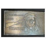 VTG Native American Geronimo Cast Belt Buckle