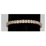 Sterling w/ Gold Tone Overlay Tennis Bracelet