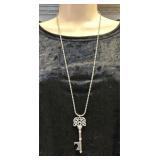 Silver Skeleton Key/Bottle Opener Necklace