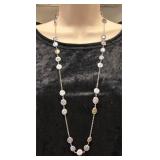 Sterling Silver & Freshwater Coin Pearl Necklace